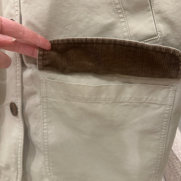 L.L.Bean Women’s Chore Jacket Corduroy Trim Quilted Lined Size M - Picture 6 of 10